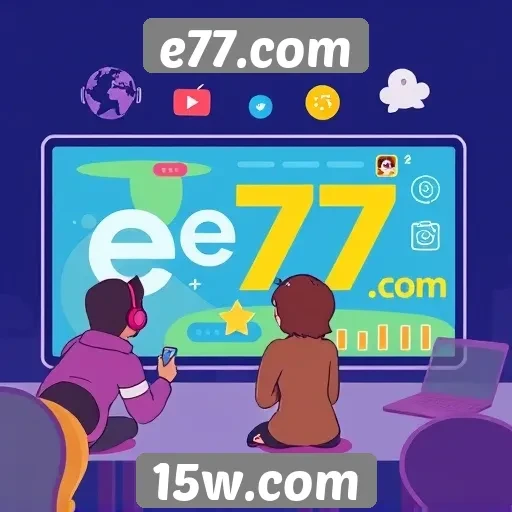 Recursos interativos disponíveis no e77.com